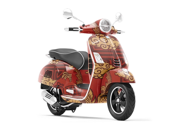 Powerful Loong Fantasy Vespa Scooter Wrap Film
