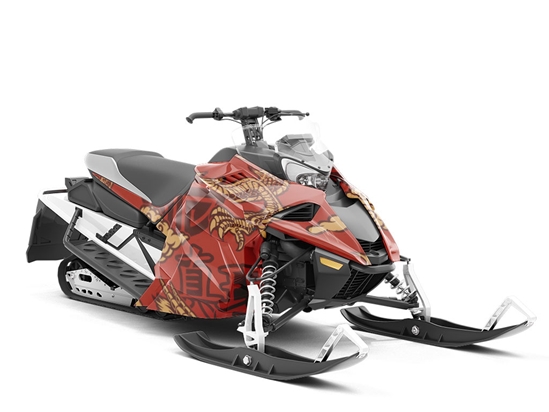 Powerful Loong Fantasy Custom Wrapped Snowmobile
