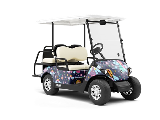 Cartoon Magic Fantasy Wrapped Golf Cart