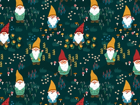 Rwraps™ Gnome Print Vinyl Wrap Film - Delightful Dwarves