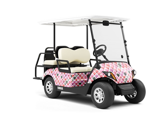 Coral Shells Fantasy Wrapped Golf Cart