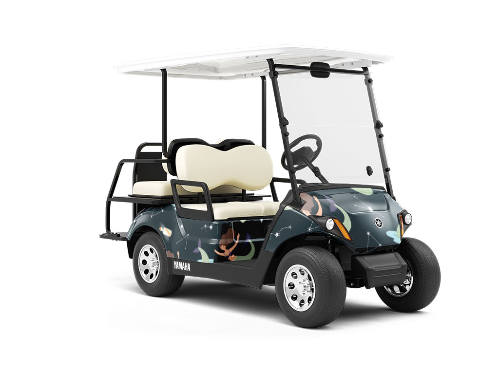 Mystic Constellations Fantasy Wrapped Golf Cart