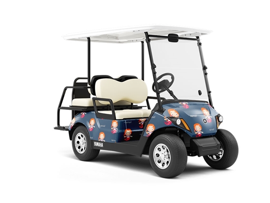 Pixel Siren Fantasy Wrapped Golf Cart