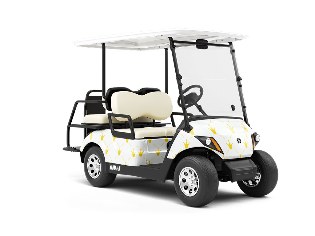 Crowned Pins Fantasy Wrapped Golf Cart