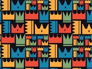 Patterned Crowns Fantasy Vinyl Wrap Pattern