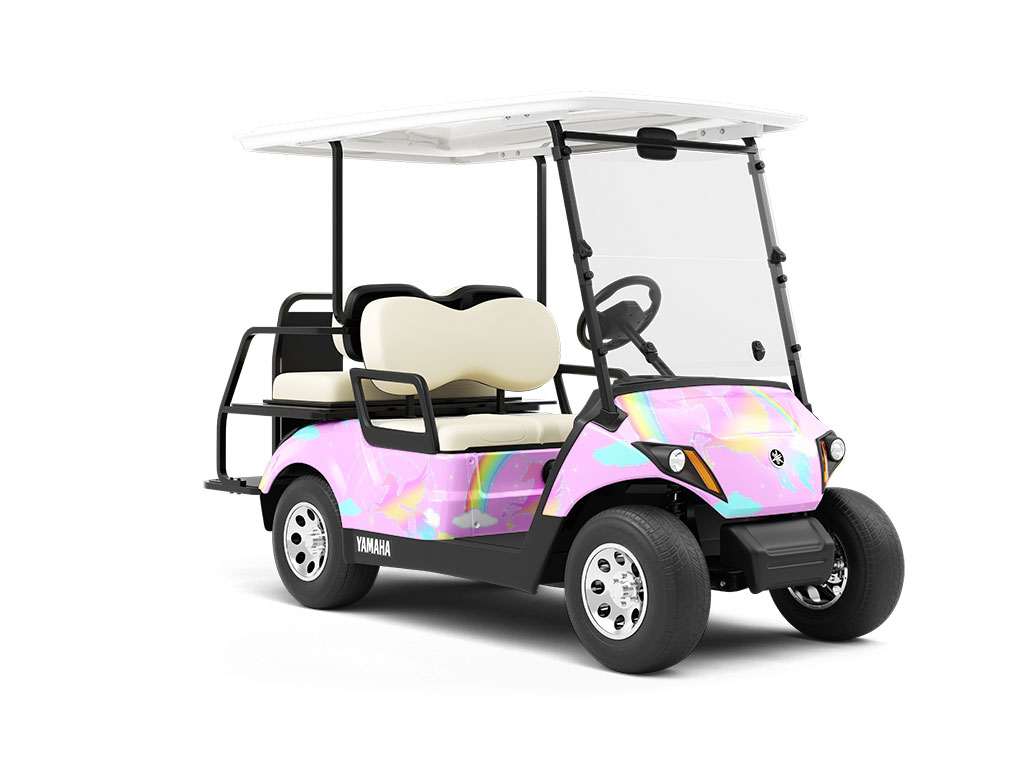 Glittery Freedom Fantasy Wrapped Golf Cart