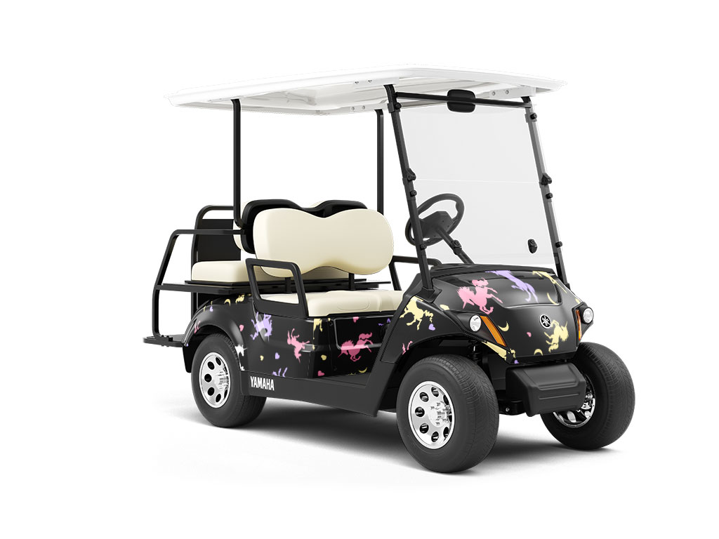 Mythological Shadows Fantasy Wrapped Golf Cart