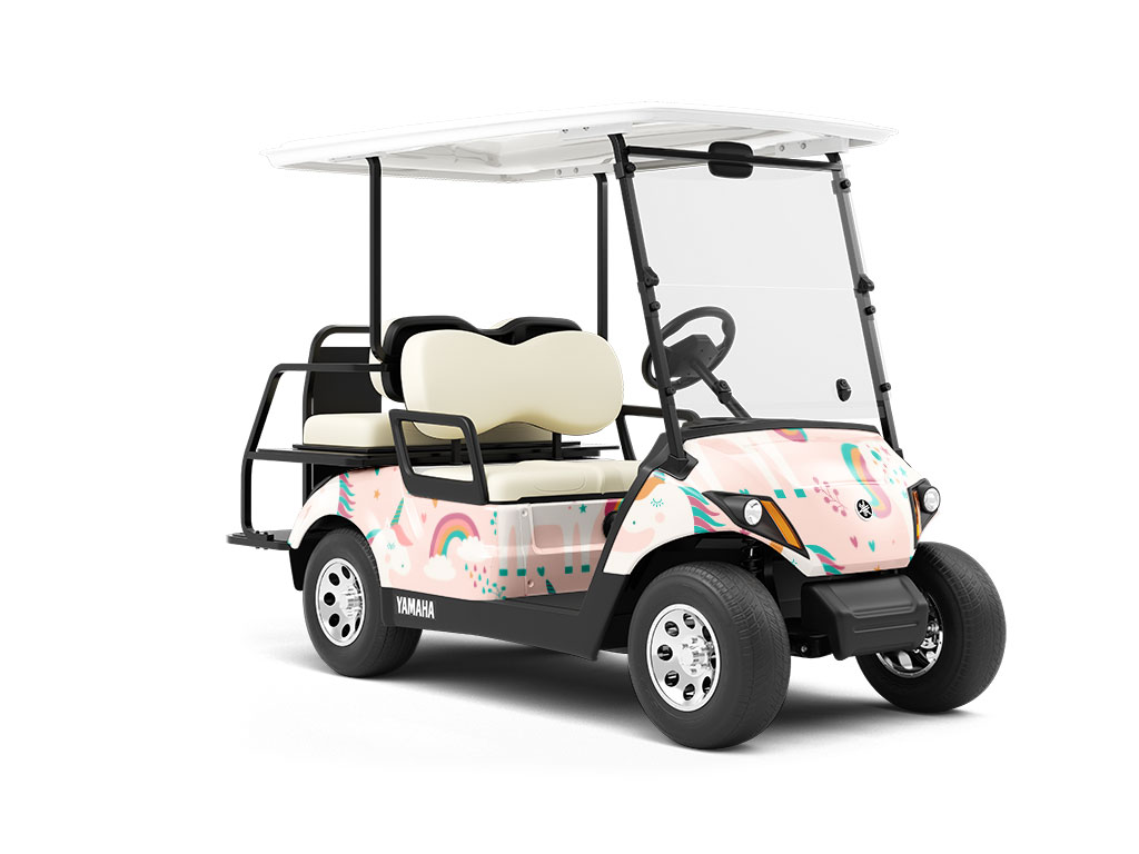Summoning Rainbows Fantasy Wrapped Golf Cart