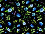 Azure Rose Floral Vinyl Wrap Pattern