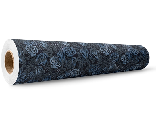 Blue Rose Floral Wrap Film Wholesale Roll
