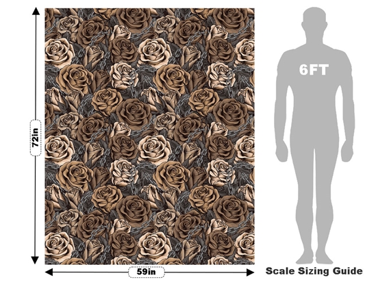 Brown Chain Floral Vehicle Wrap Scale
