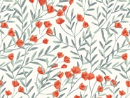 Crimson Meadow Floral Vinyl Wrap Pattern