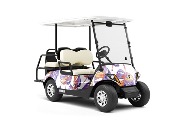 Falling Hawthorn Floral Wrapped Golf Cart