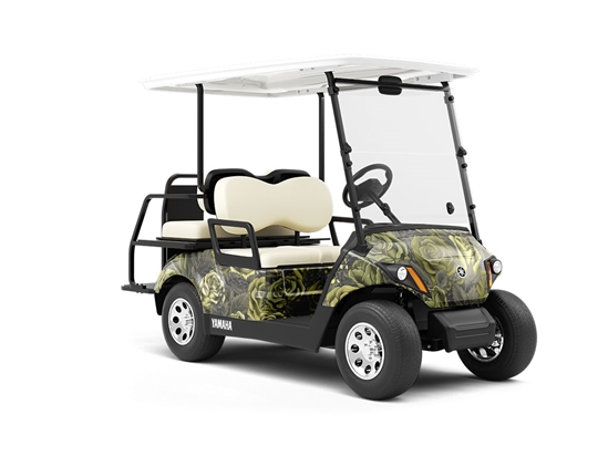 Green Chain Floral Wrapped Golf Cart