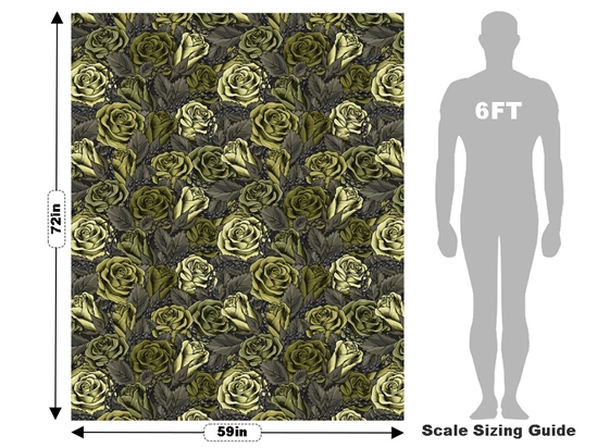 Green Chain Floral Vehicle Wrap Scale