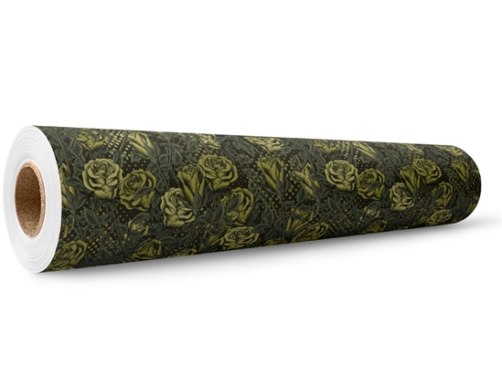 Green Rose Floral Wrap Film Wholesale Roll