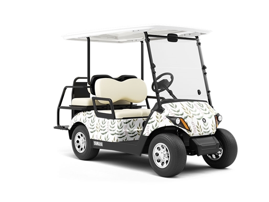 Holiday Fern Floral Wrapped Golf Cart