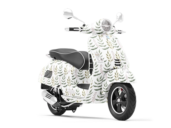 Holiday Fern Floral Vespa Scooter Wrap Film
