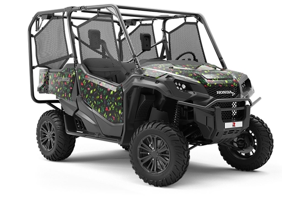 Midnight Holly Floral Utility Vehicle Vinyl Wrap