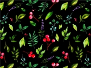 Midnight Holly Floral Vinyl Wrap Pattern