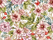 Passionate Carnations Floral Vinyl Wrap Pattern