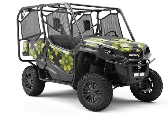 Shadow Lily Floral Utility Vehicle Vinyl Wrap