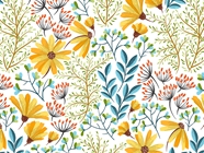 Sunshine Blossoms Floral Vinyl Wrap Pattern