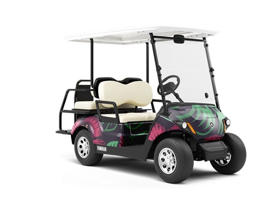 Tiki Time Floral Wrapped Golf Cart