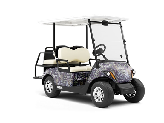 Twilight Brush Floral Wrapped Golf Cart