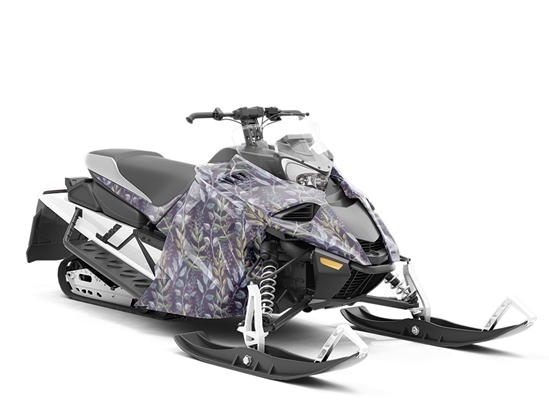 Twilight Brush Floral Custom Wrapped Snowmobile