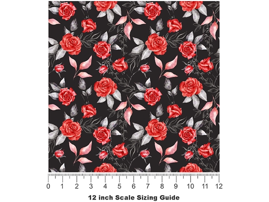 Venus Rose Floral Vinyl Film Pattern Size 12 inch Scale
