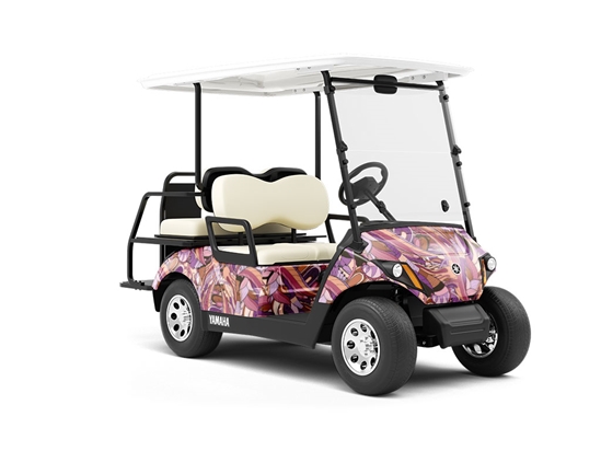 Abandoned Love Floral Wrapped Golf Cart