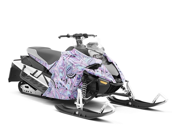 Anthousai Abloom Floral Custom Wrapped Snowmobile