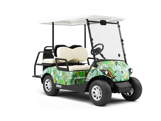 Blessed Island Floral Wrapped Golf Cart