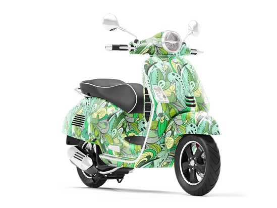 Blessed Island Floral Vespa Scooter Wrap Film