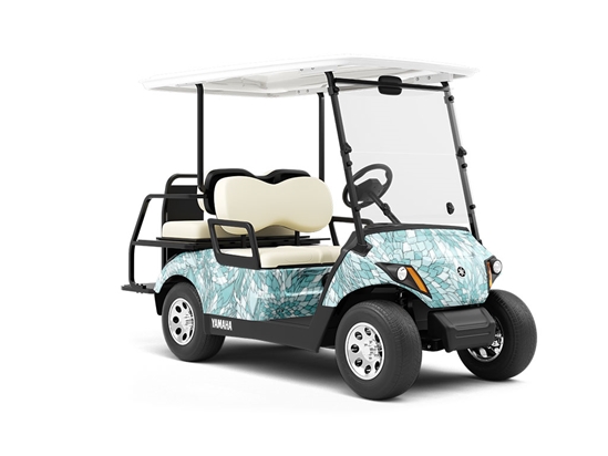 Crazy Chlorokinesis Floral Wrapped Golf Cart