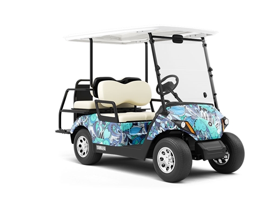 Disappearing Tears Floral Wrapped Golf Cart