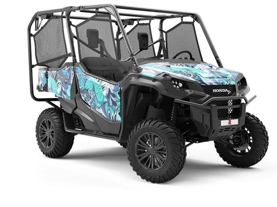 Disappearing Tears Floral Utility Vehicle Vinyl Wrap