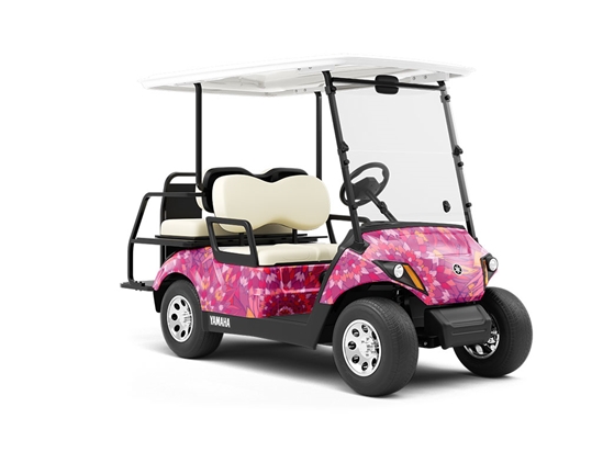Flower Ball Floral Wrapped Golf Cart