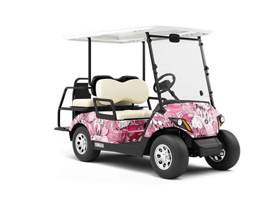 The Feminine Floral Wrapped Golf Cart