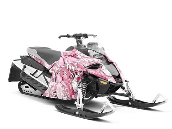 The Feminine Floral Custom Wrapped Snowmobile
