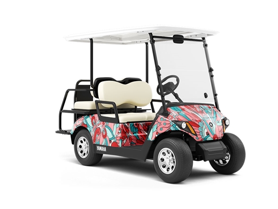 The Fever Floral Wrapped Golf Cart