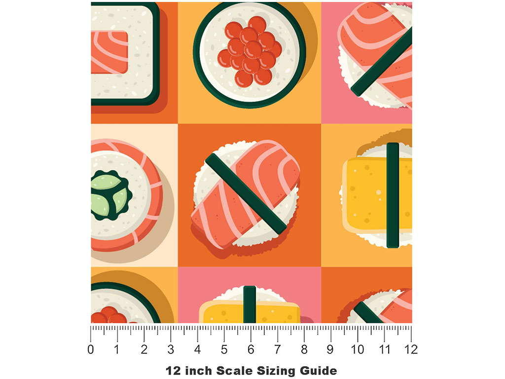 Ikura Art Food Vinyl Film Pattern Size 12 inch Scale
