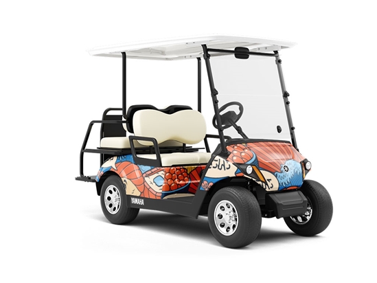 Silly Sushi Food Wrapped Golf Cart