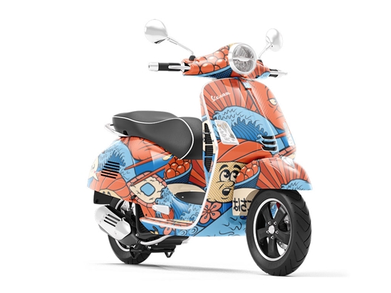 Silly Sushi Food Vespa Scooter Wrap Film