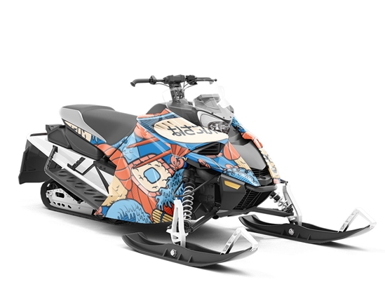 Silly Sushi Food Custom Wrapped Snowmobile