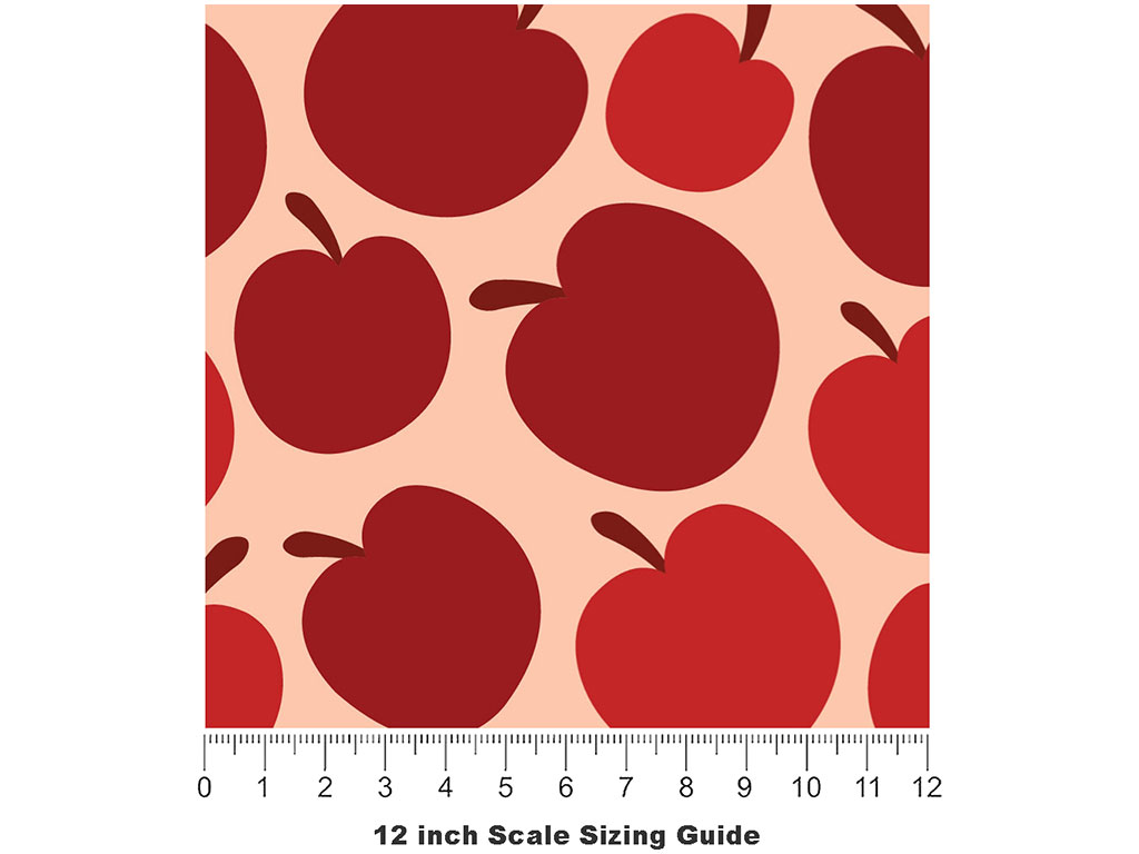 Favorite Honeycrisp Fruit Vinyl Film Pattern Size 12 inch Scale