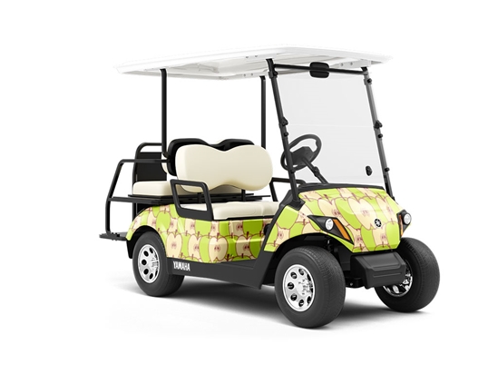 Granny Smith Fruit Wrapped Golf Cart