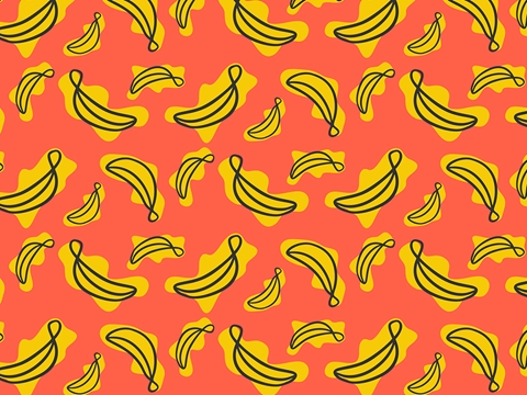 Rwraps™ Banana Print Vinyl Wrap Film - Abstract Suggestion
