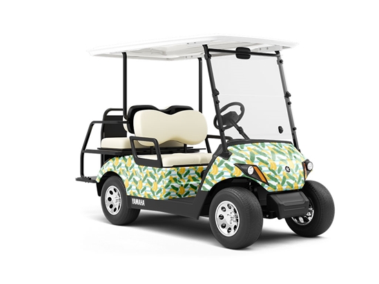 Fruit And Leaf Fruit Wrapped Golf Cart